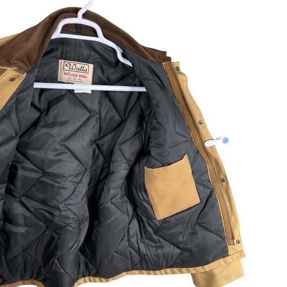 Walls Mens 2XL Blizzard-Pruf Corduroy Collar Canvas Jacket Chore Coat USA Made - Picture 12 of 16